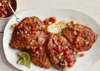 Chili-Rubbed Grilled Chicken With Salsa