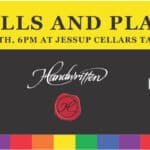 Playbills and Platters Event Image with Jessup and Handwritten logos